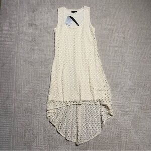 NWT As U Wish Cream Ivory Lace Sleeveless Summer dress Wedding Guest W’s medium